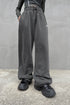 LOGO WASHED SWEAT PANTS -CHARCOAL-